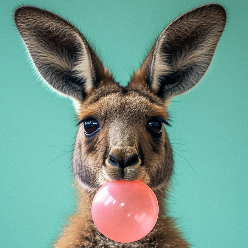 Buble Gum Kangaroo Diamond Art Kit