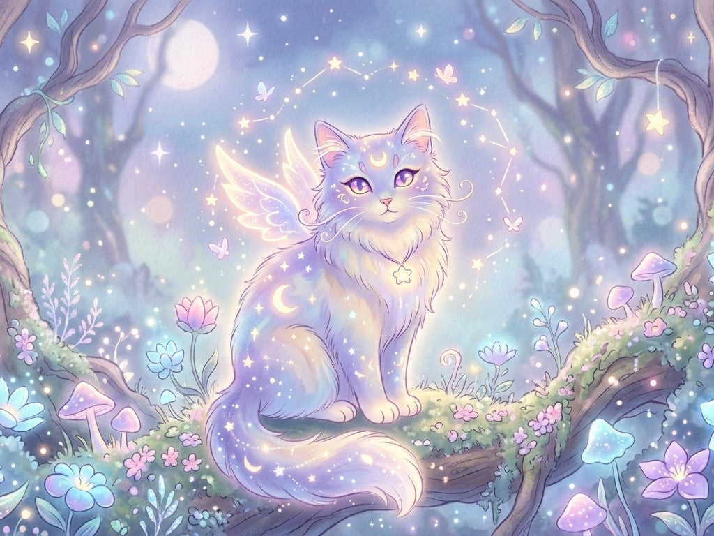 Pastel Magical Cat Diamond Art Kit