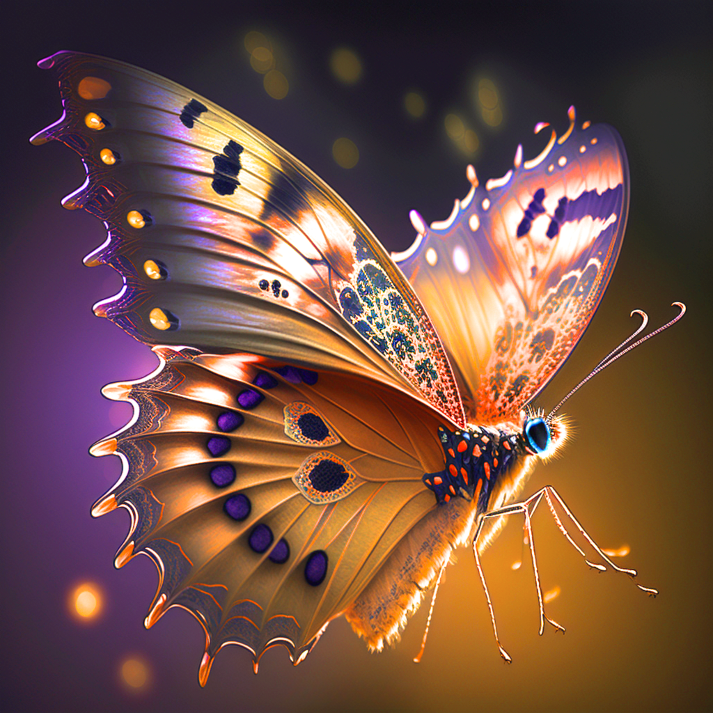 Purple Heu Butterfly Diamond Art Kit