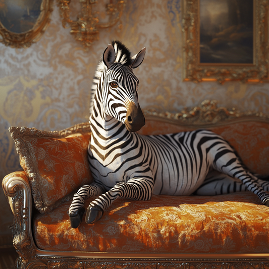 Couch Zebra Diamond Art Kit