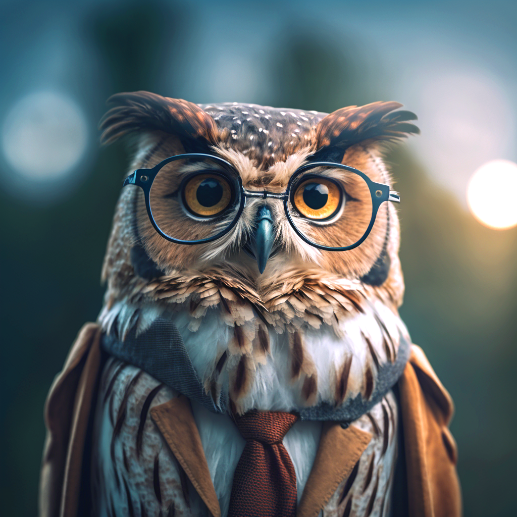 Eyeglass Owl Diamond Art Kit