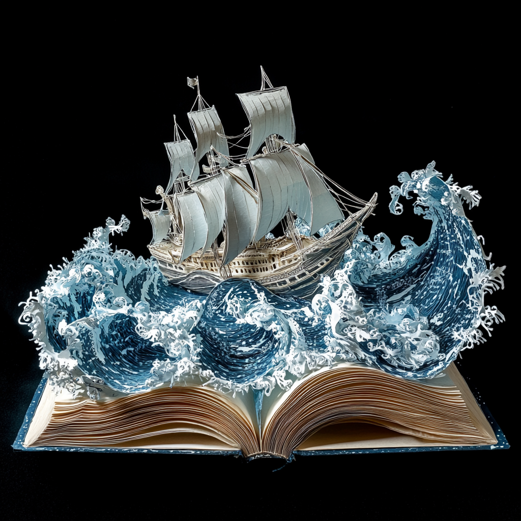 Frothing Waves Sailing Ship Diamond Art Kit