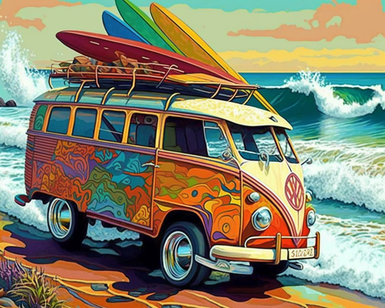 Van For Surfers Diamond Art Kit
