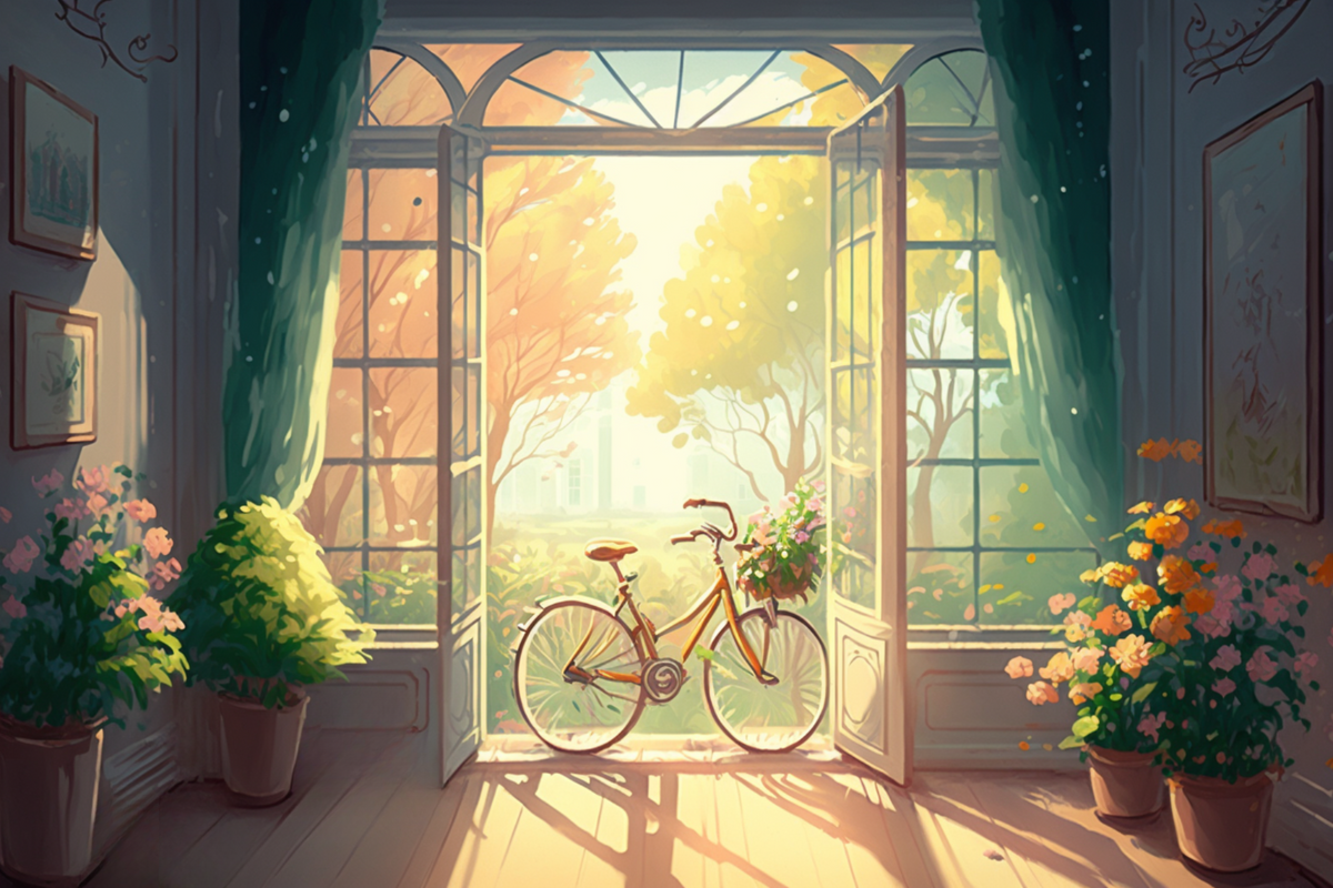 Open Door Bicycle Diamond Art Kit