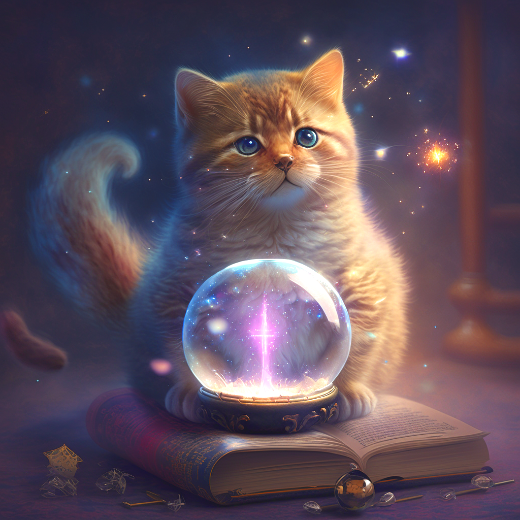 Crystal Ball Kitten Diamond Art Kit