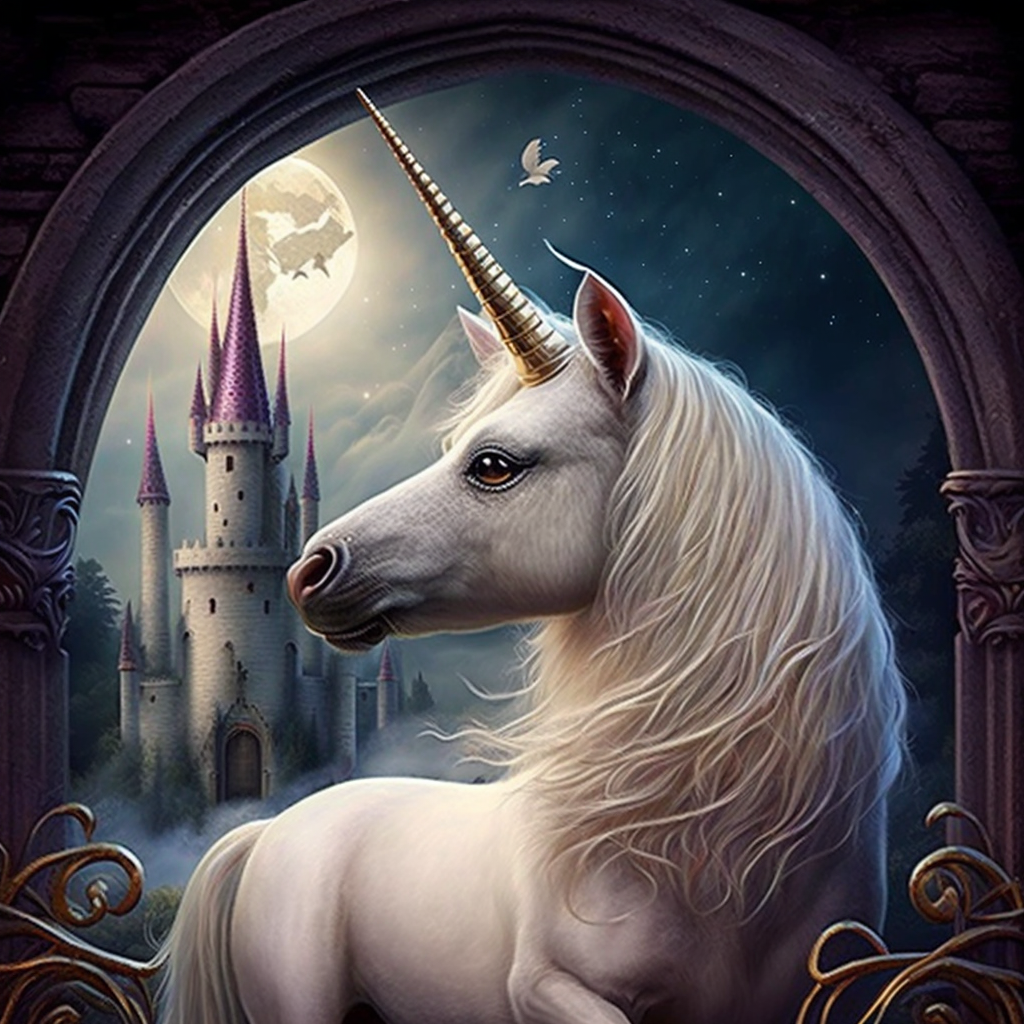 Purple Top Castle Unicorn Diamond Art Kit