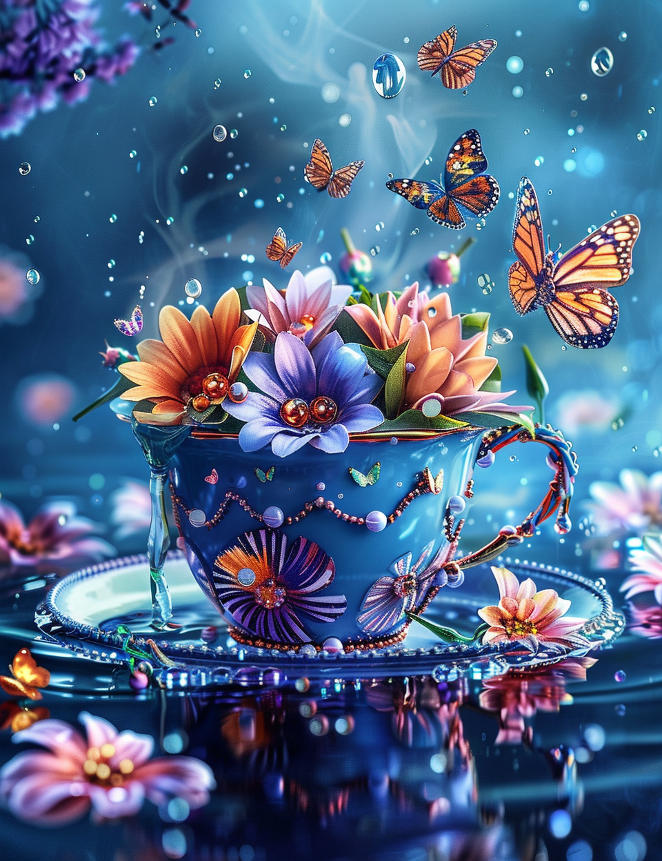 Ornate Teacup Diamond Art Kit