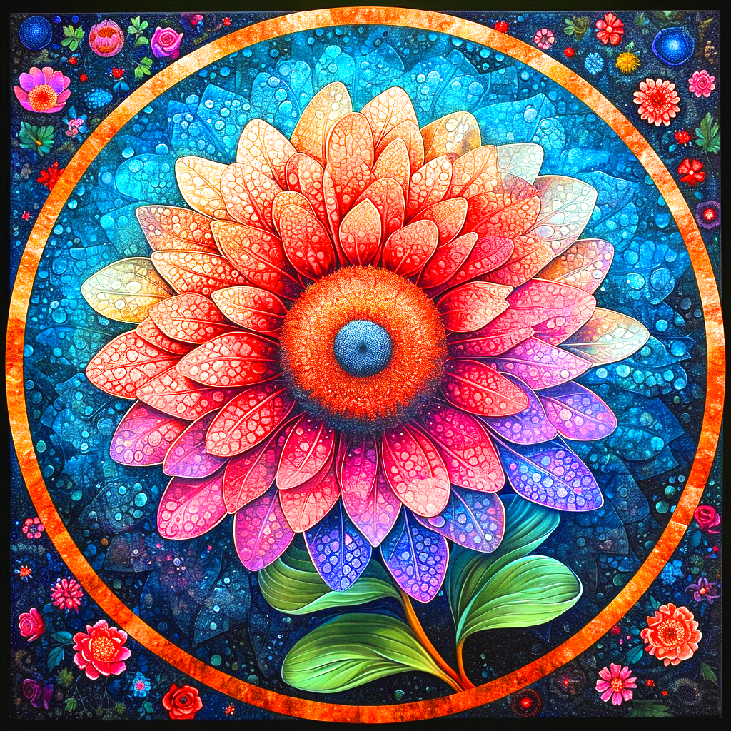 Mandala Flower Art Diamond Art Kit