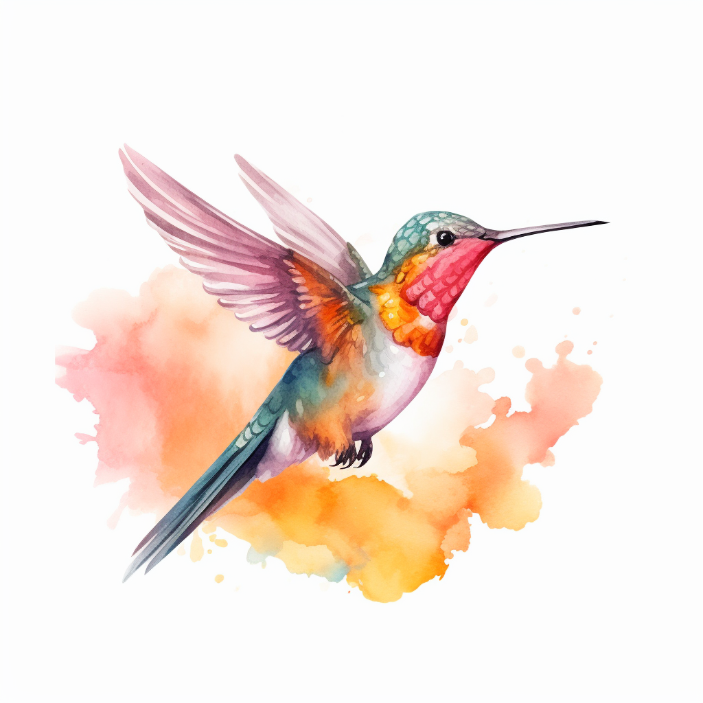 Watercolor Hummingbird Diamond Art Kit
