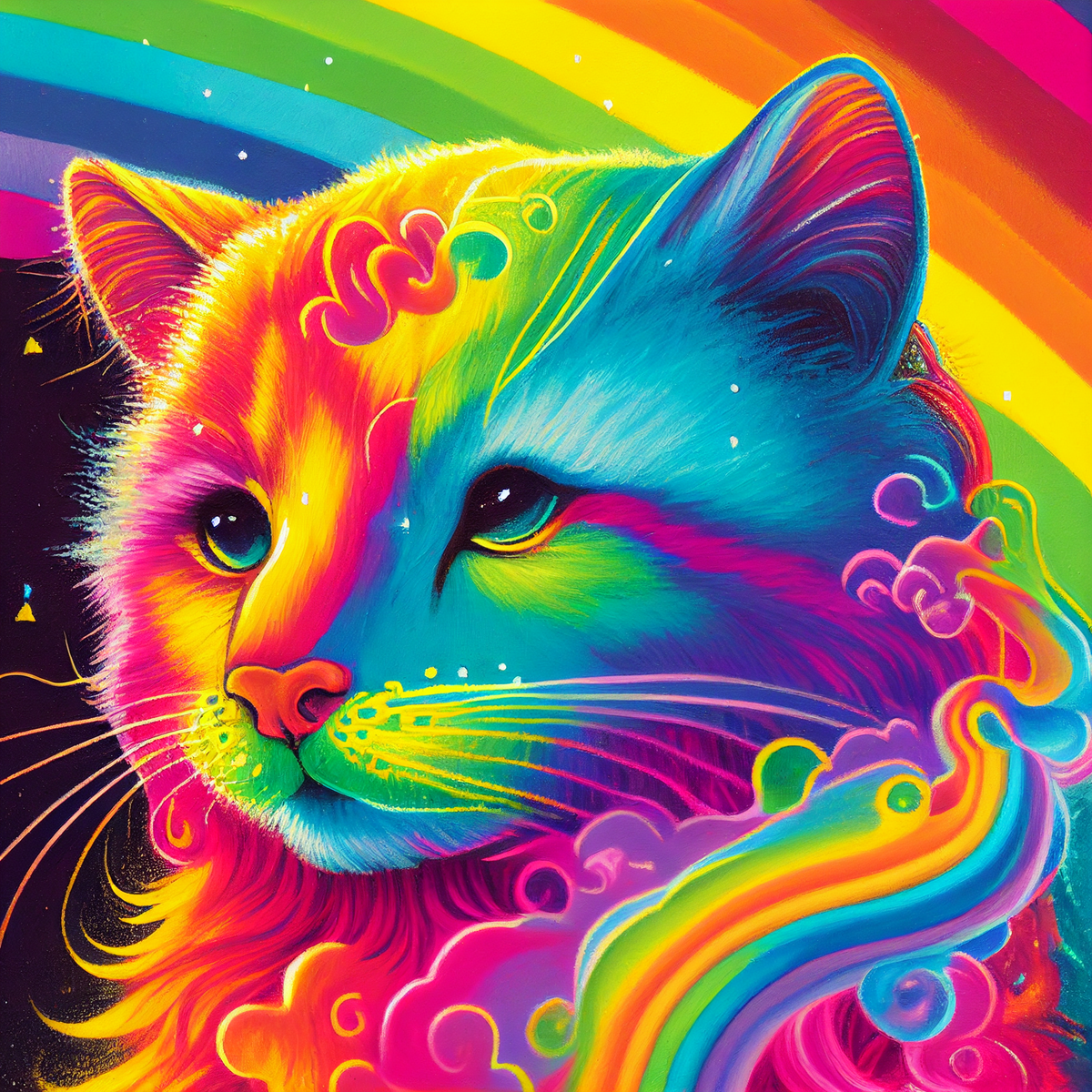 Rainbow Cat Face Diamond Art Kit