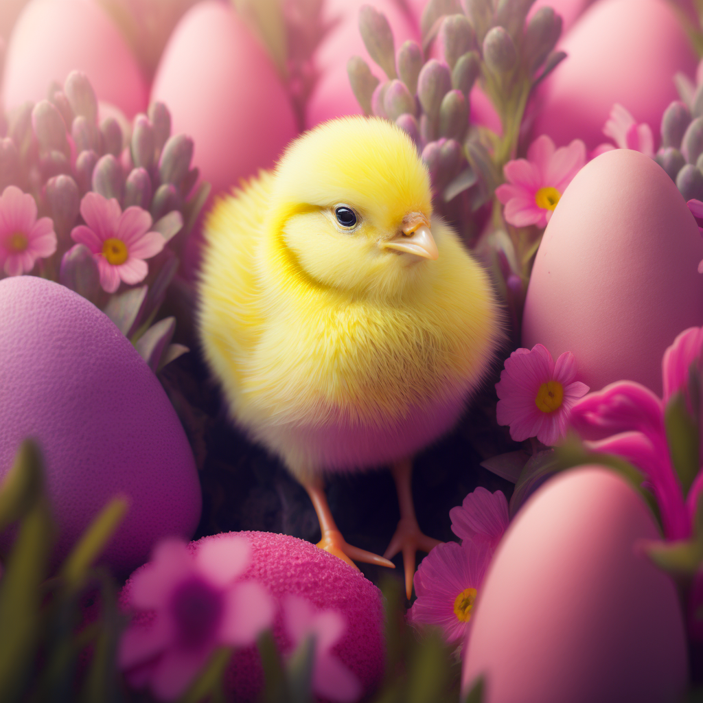 Chick In The Eggs Diamond Art Kit