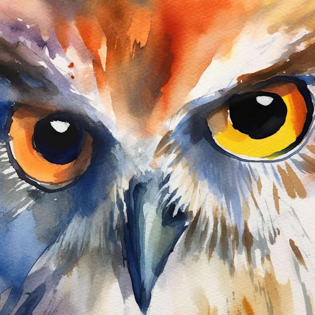 Owleyes Watercolor Diamond Art Kit