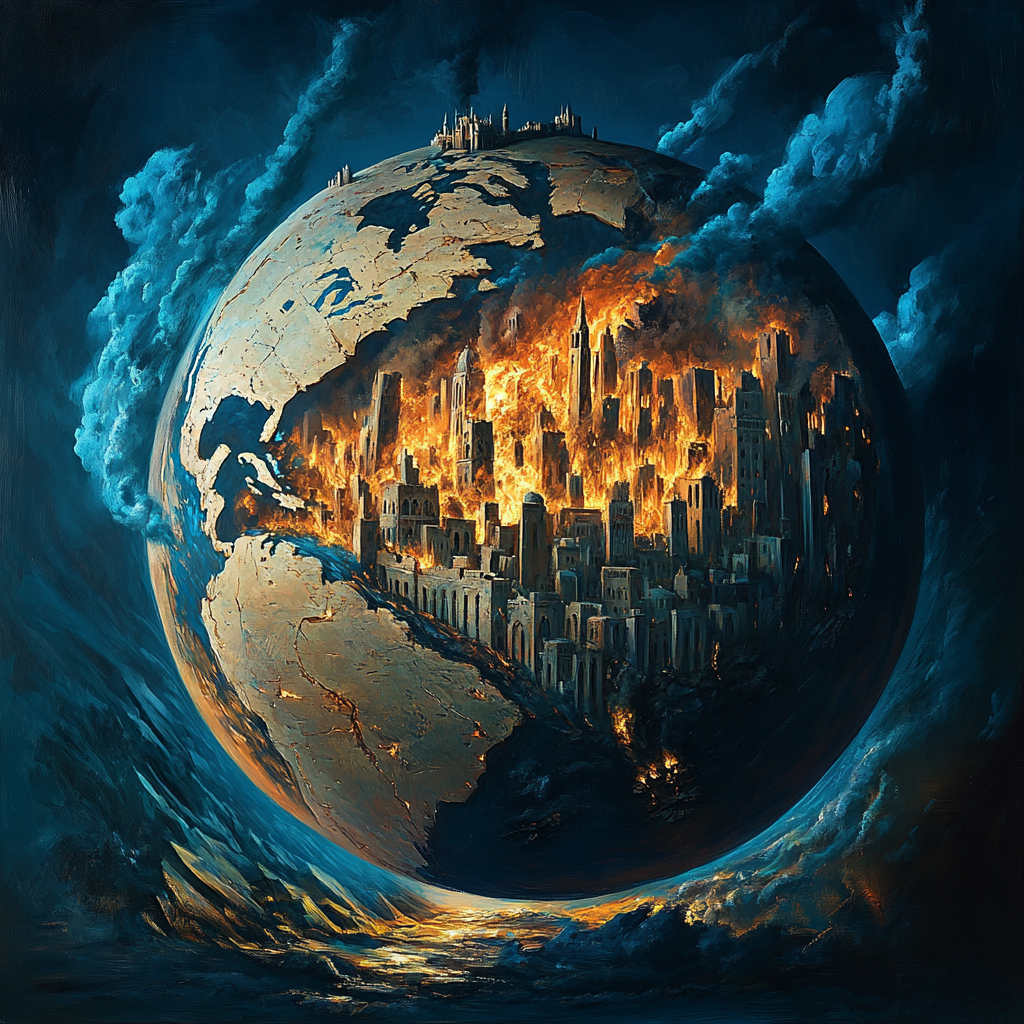 Earthly Fire City Diamond Art Kit