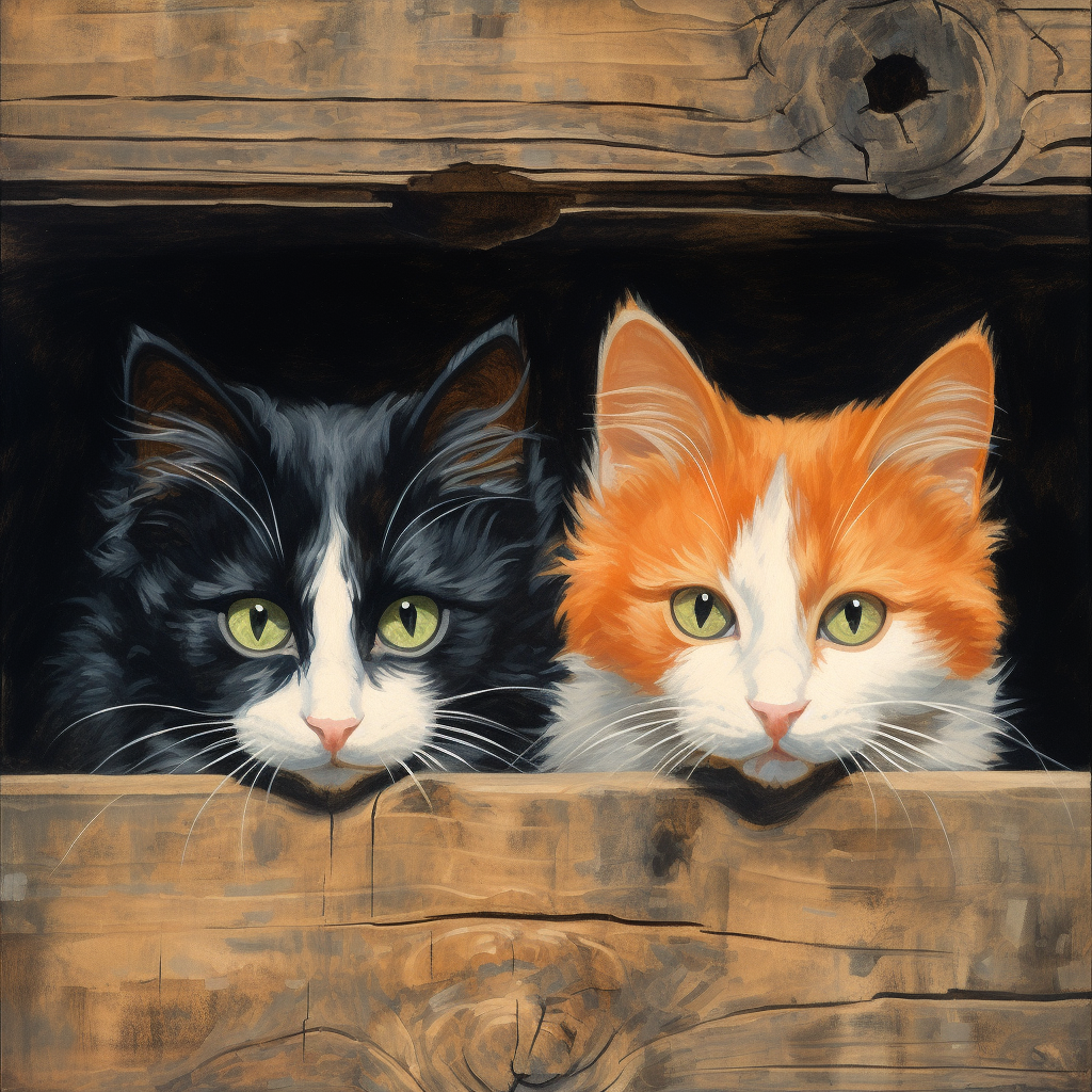Cats By The Fence Diamond Art Kit