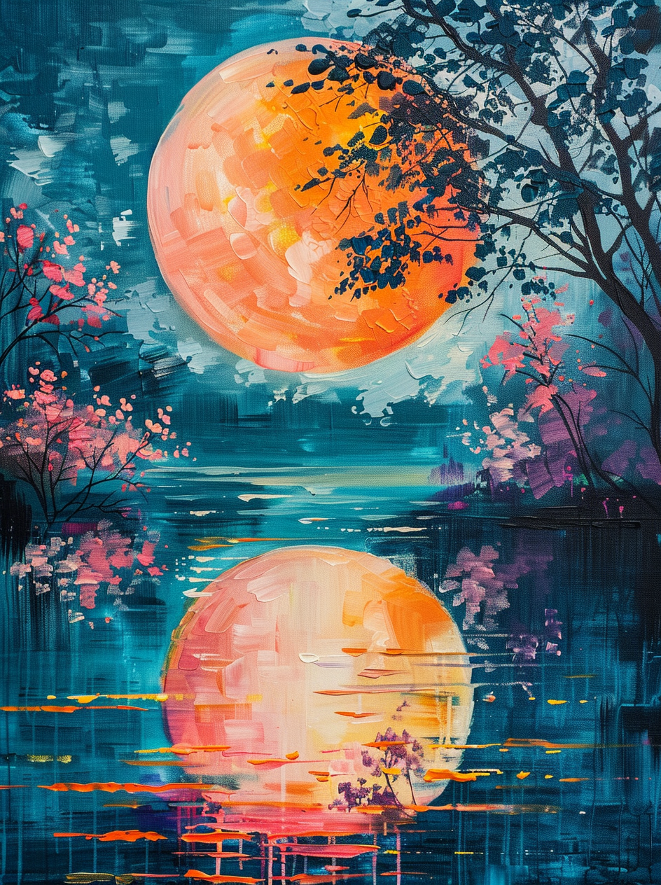 Greenwater Moon Reflection Diamond Art Kit