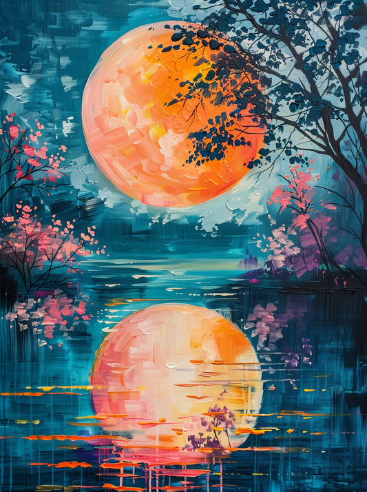 Greenwater Moon Reflection Diamond Art Kit