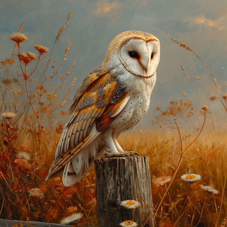 Fencepost Barn Owl Diamond Art Kit