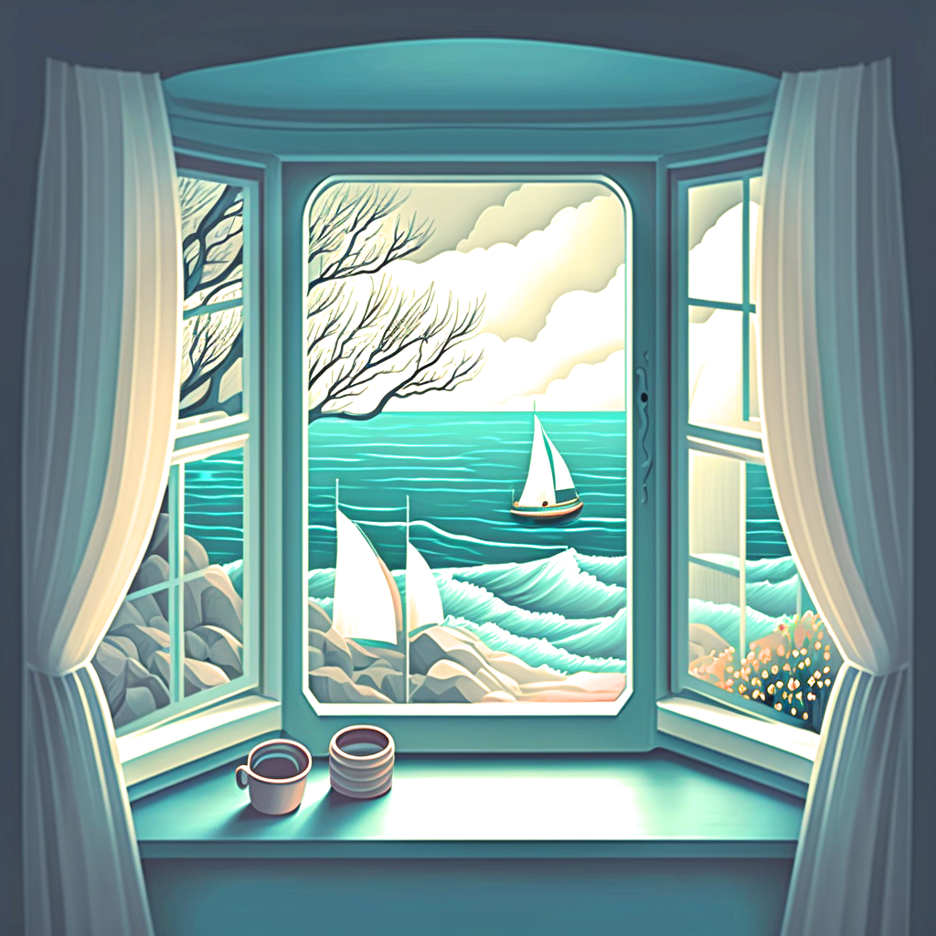 Sailboats Window Diamond Art Kit