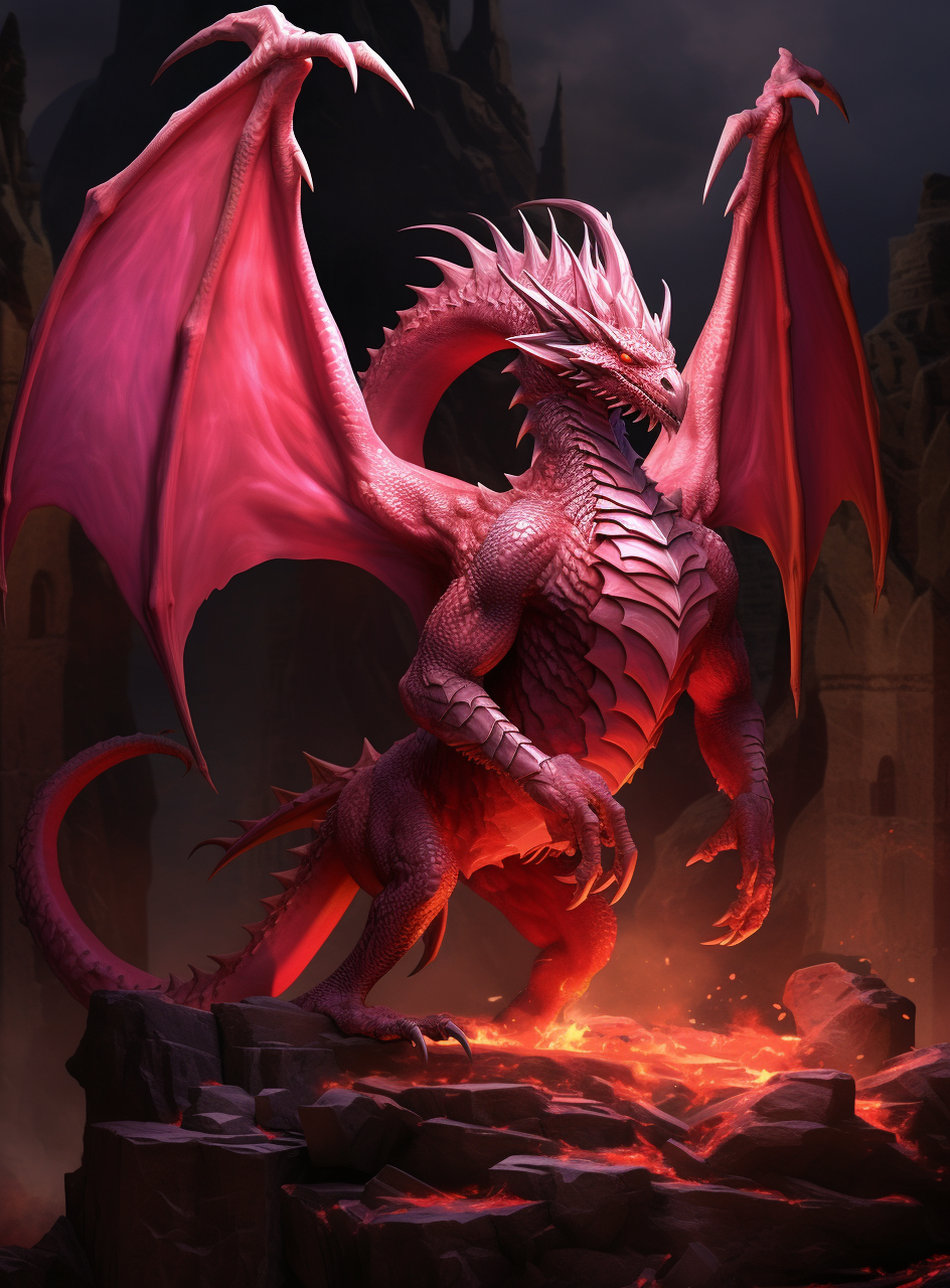 Standing Red Dragon Diamond Art Kit