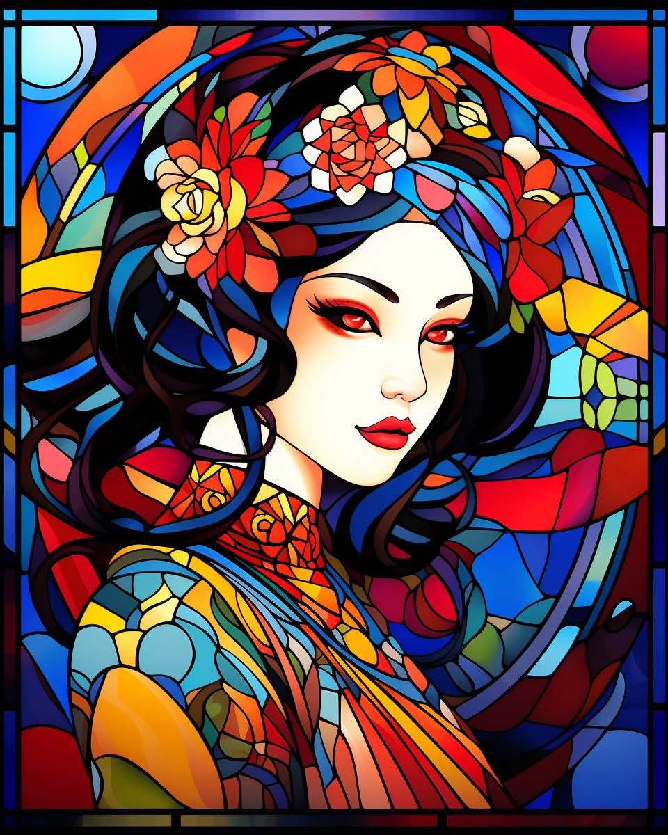 Geisha Girl Abstract Diamond Art Kit
