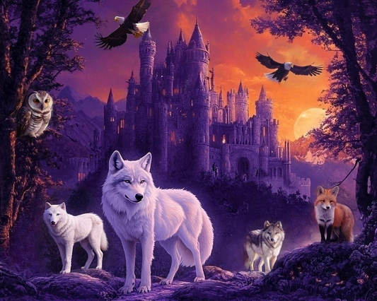 Whitewolf Castle Collage Diamond Art Kit