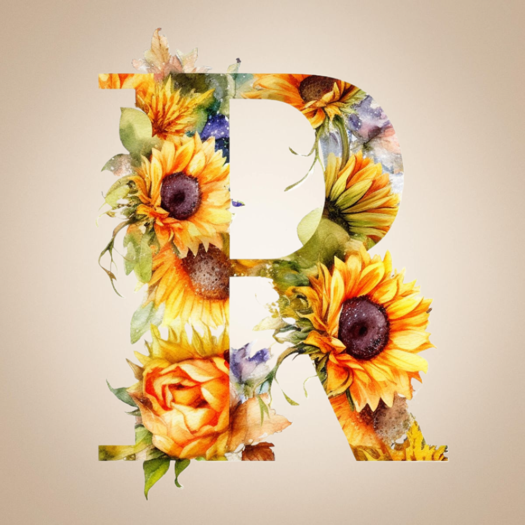 Sunflower Letter R Diamond Art Kit