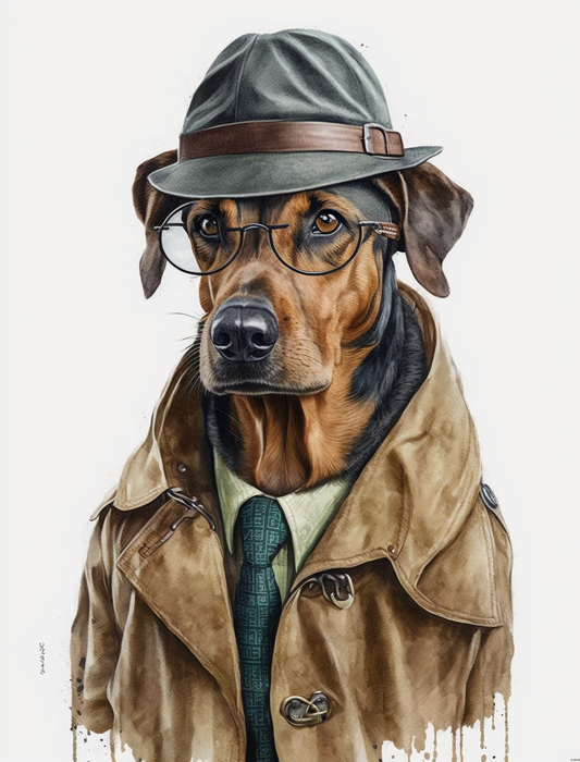Detective Dog Diamond Art Kit