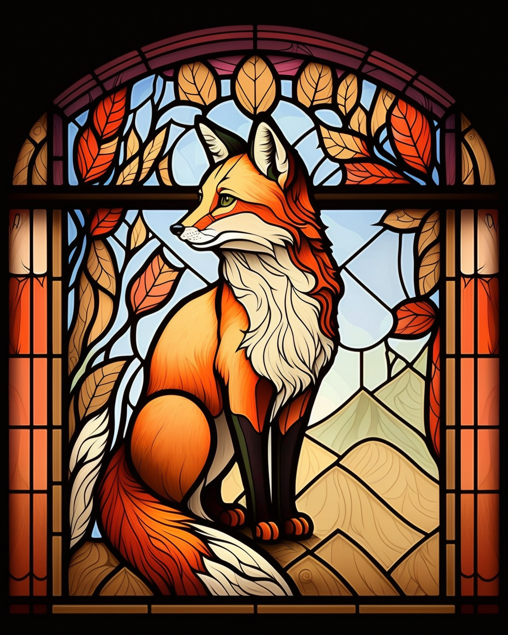 Redfox Abstract Panel Diamond Art Kit