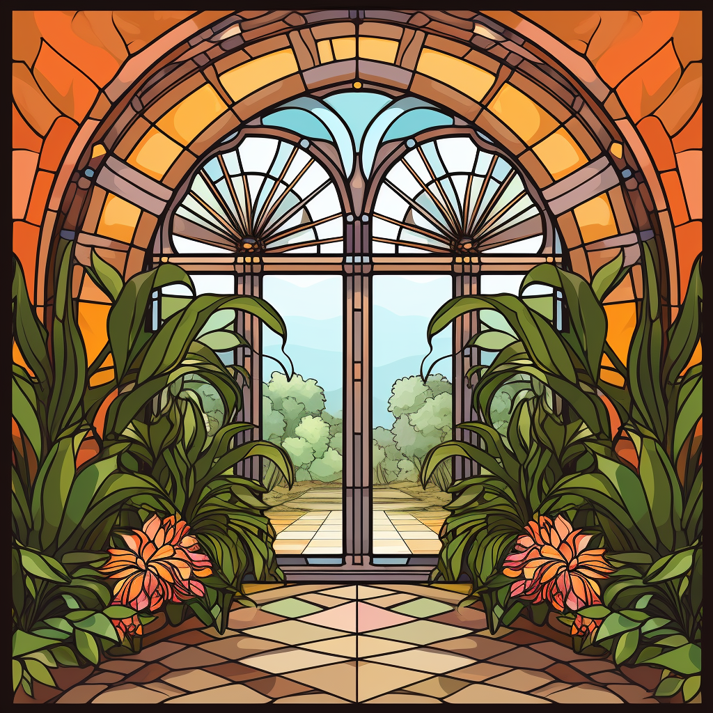Abstract Tropical Atrium Diamond Art Kit