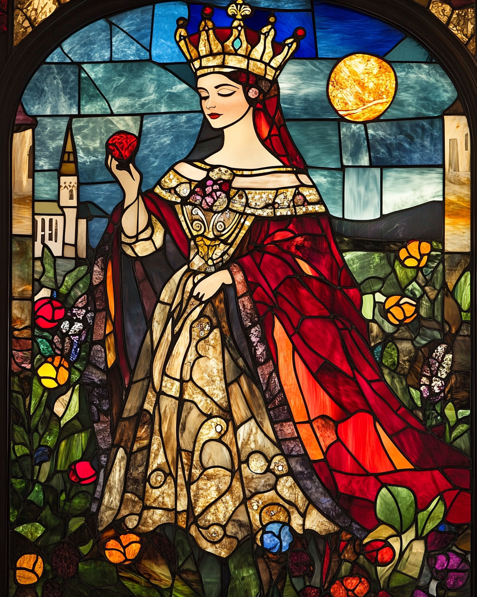 Abstract Red Cape Queen Diamond Art Kit