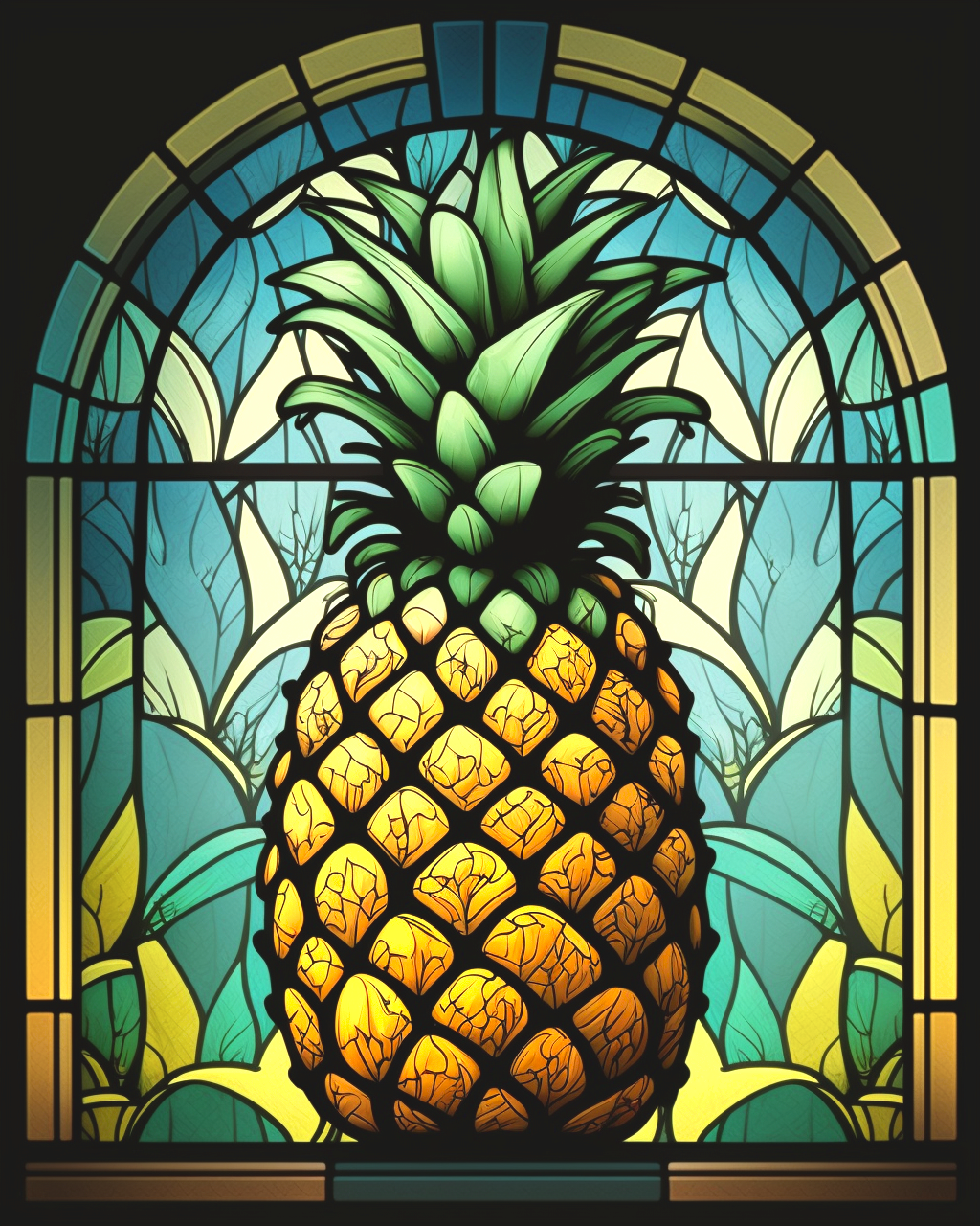 Pineapple Abstract Diamond Art Kit