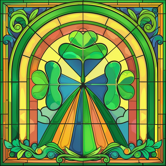 Abstract St Patricks Day Square Diamond Art Kit