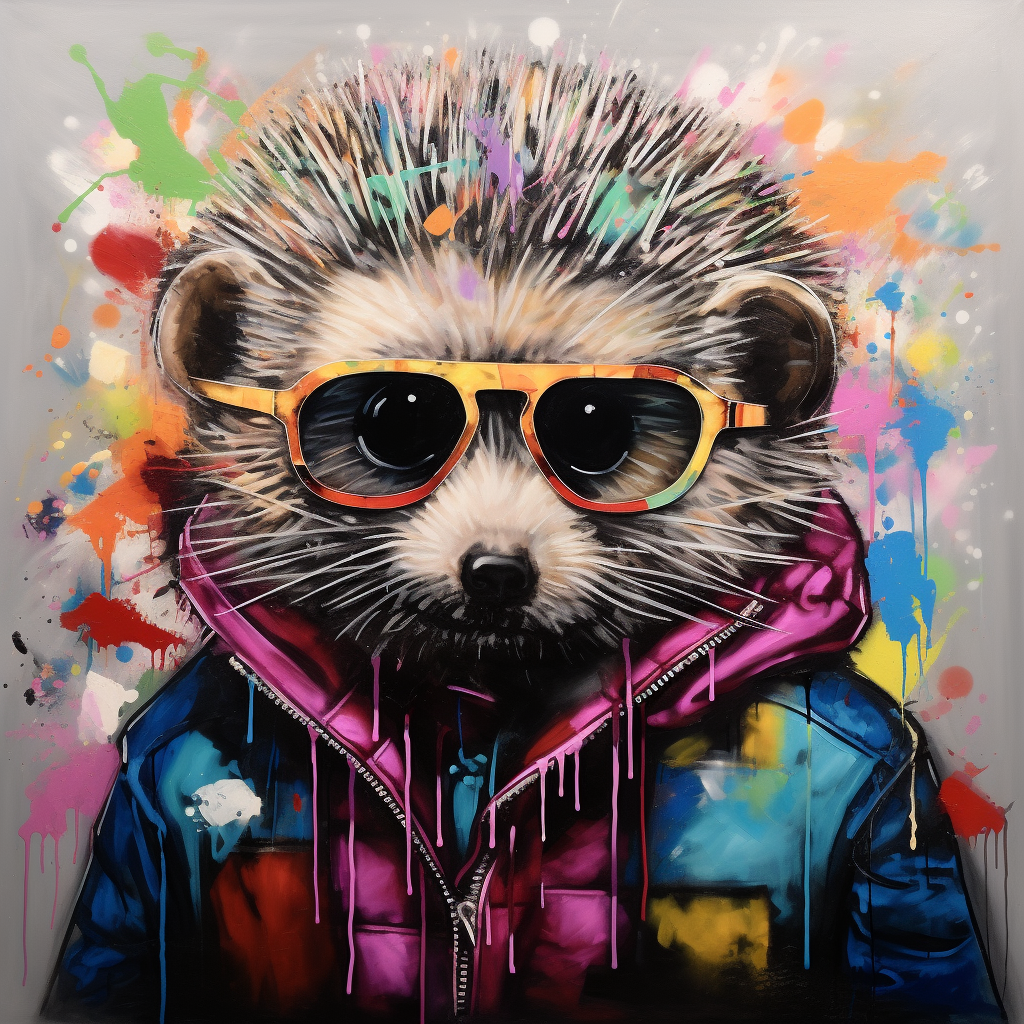 Splatter Art Hedgehog Diamond Art Kit
