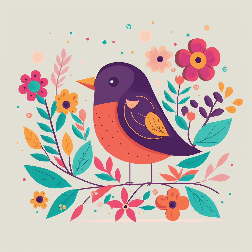 Abstract Purple Bird Diamond Art Kit