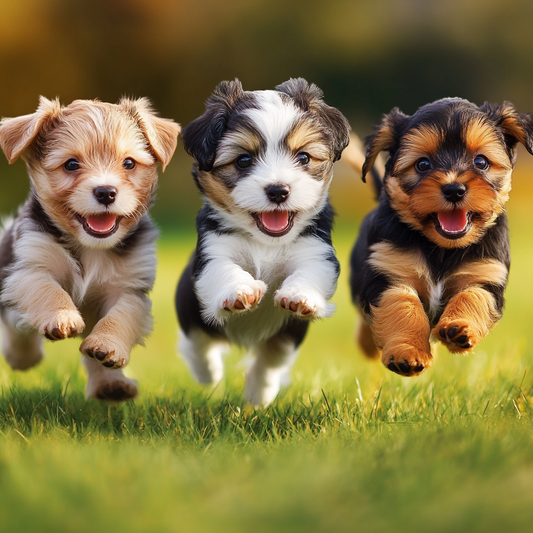 Three Running Puppies Diamond Art Kit