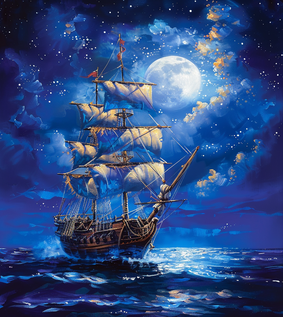 Bluemoon Pirate Ship Diamond Art Kit