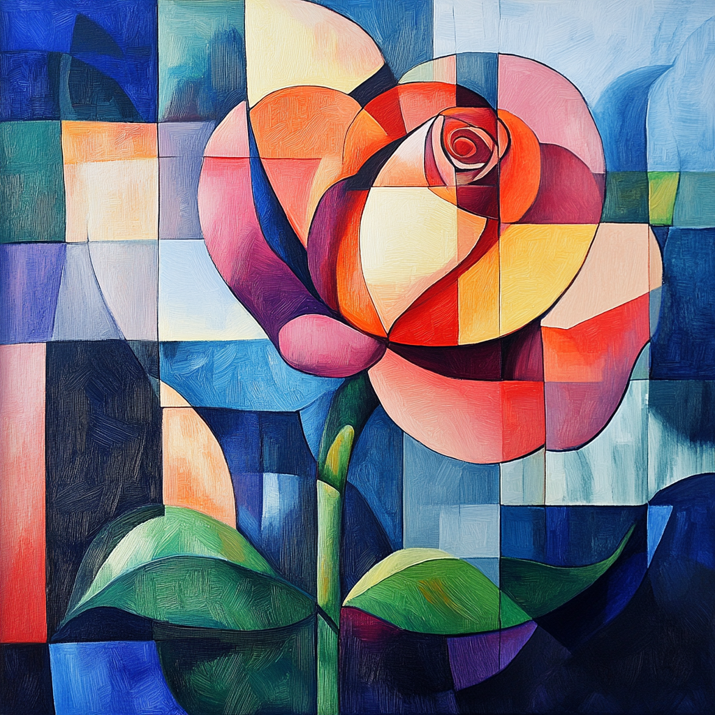 Colorful Background Abstract Rose Diamond Art Kit