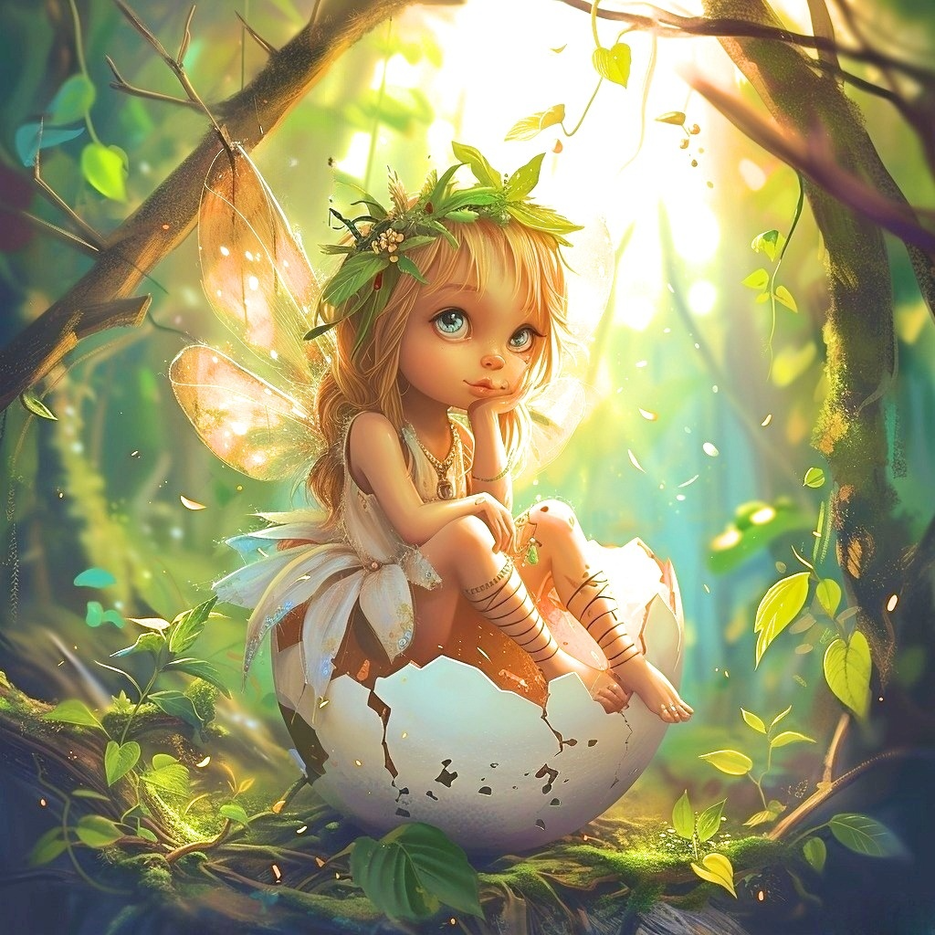 Cracked Egg Pixie Diamond Art Kit