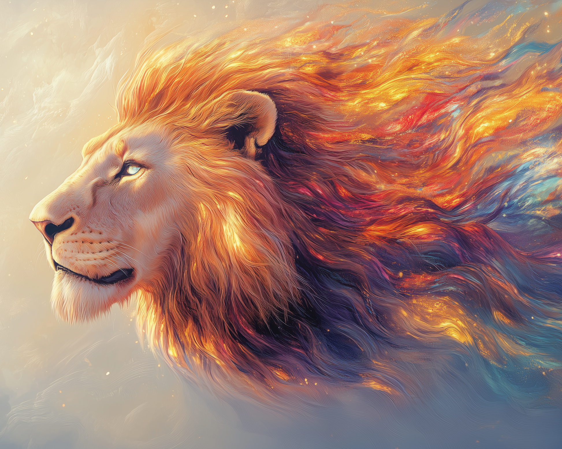 Fire Energy Lion Diamond Art Kit