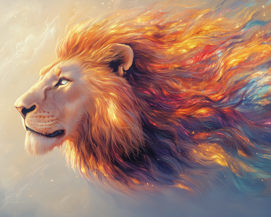 Fire Energy Lion Diamond Art Kit