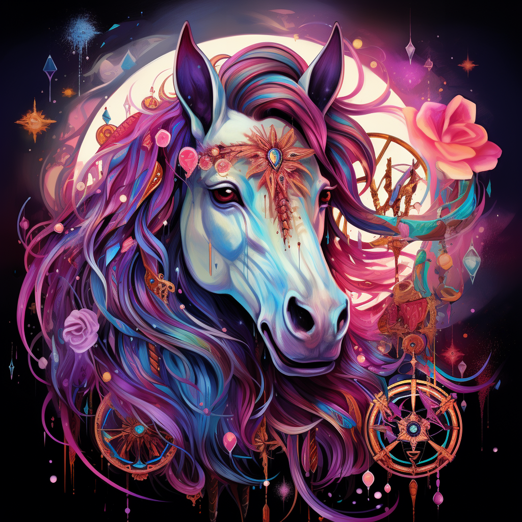 Gem Flower Horse Diamond Art Kit