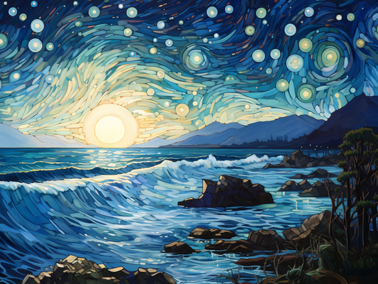 Starry Sky Abstract Ocean Diamond Art Kit