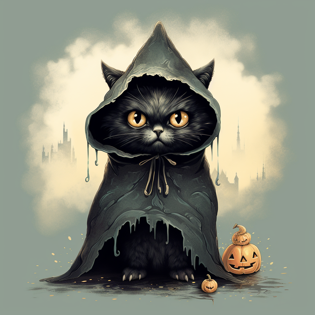Black Cloak Black Kitten Diamond Art Kit