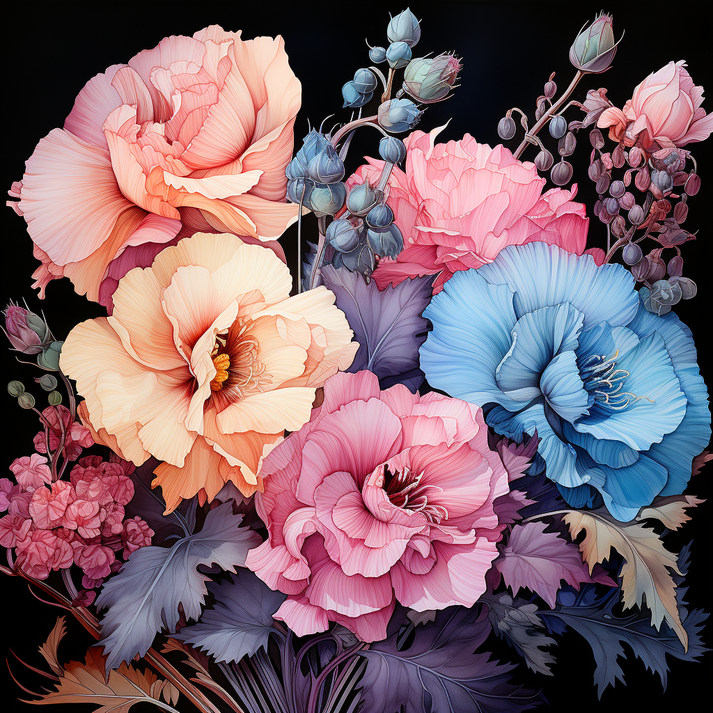 Bunch Of Peonies Diamond Art Kit