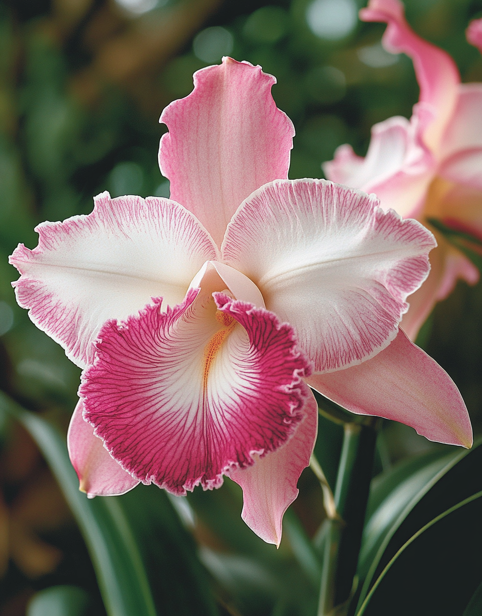 Pink And White Cattleya Orchid Diamond Art Kit