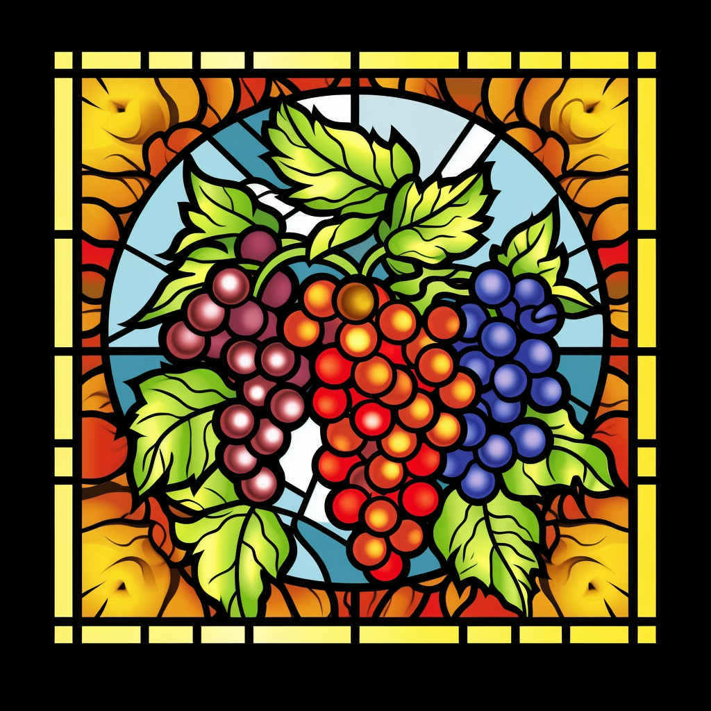 Abstract Three Bunches Of Grapes Diamond Art Kit
