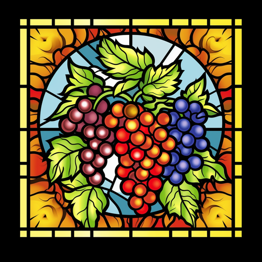 Abstract Three Bunches Of Grapes Diamond Art Kit