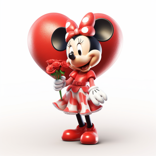 Red Rose Minnie Mouse Diamond Art Kit