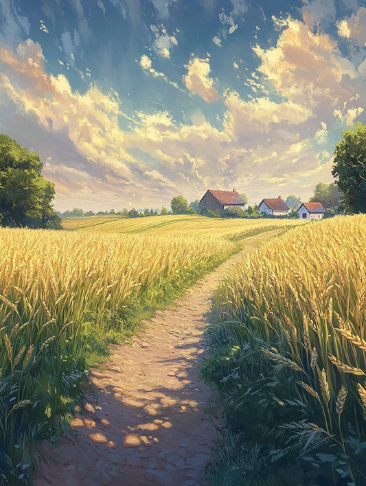 Path Through The Wheat Diamond Art Kit