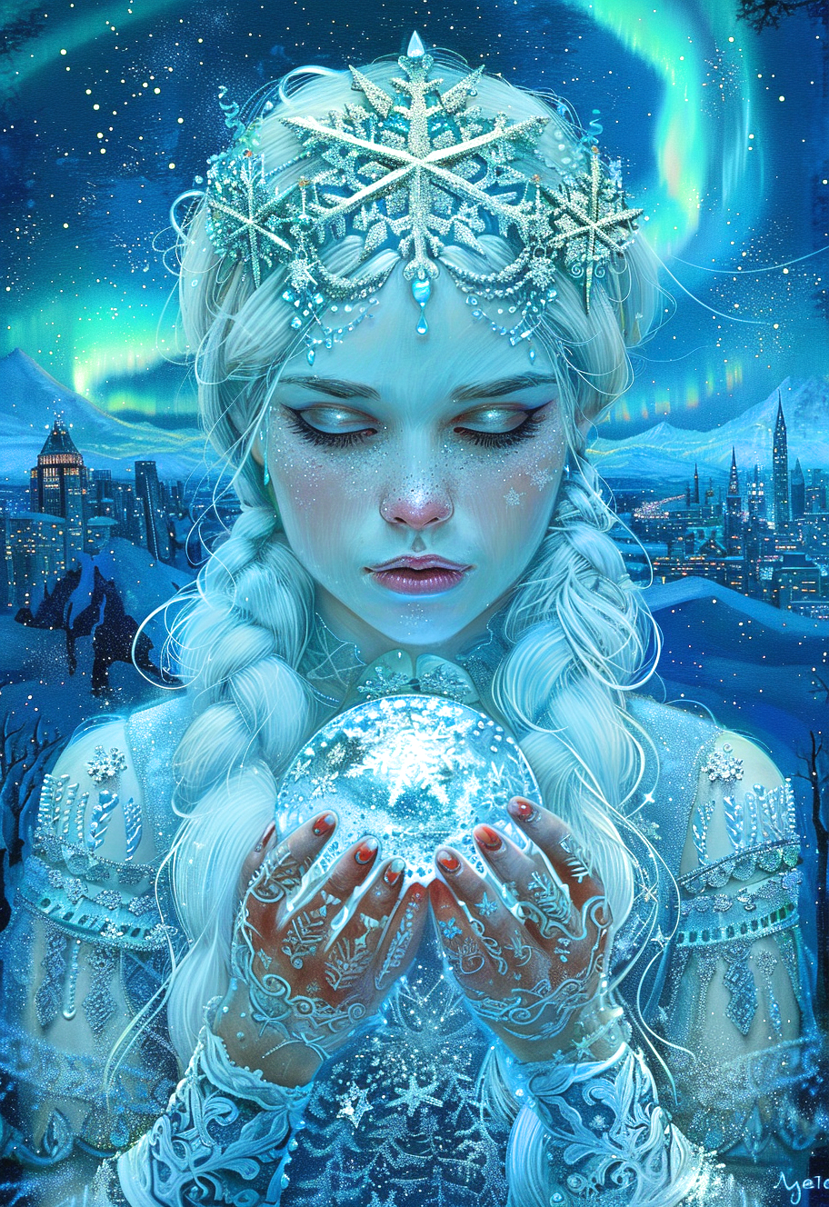 Snowflake Orb Winter Princess Diamond Art Kit